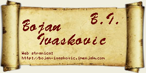 Bojan Ivašković vizit kartica